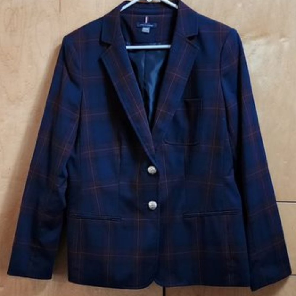 New Tartan Blazer w/Elbow Patches